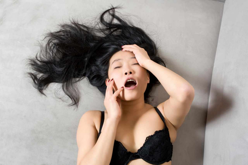 Woman enjoying intimate moment