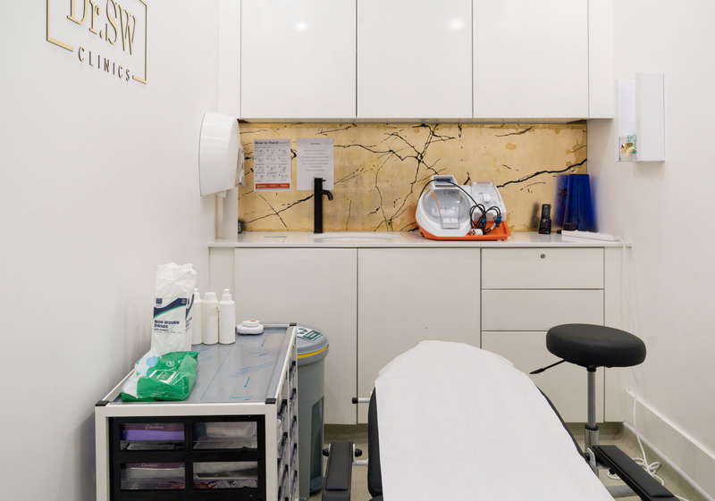 Inside treatment room at Dr SW Clinics